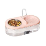 Comedero y Bebedero para Gatos Doble Función rosado Comedero y Bebedero para Gatos Doble Función
