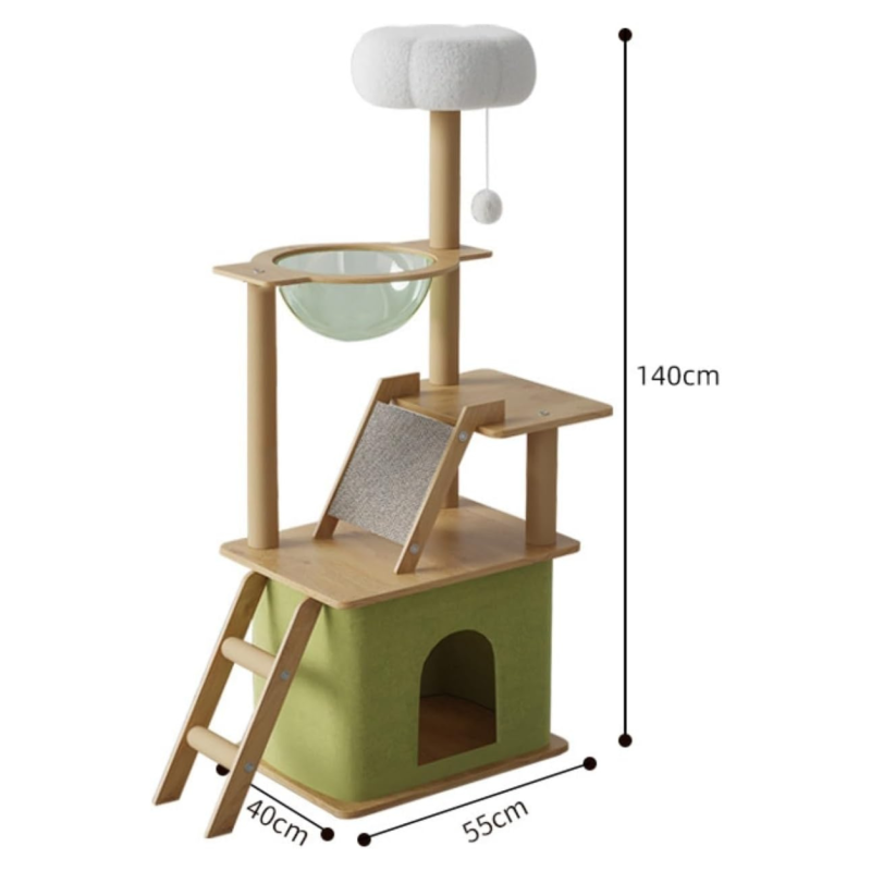 Torre para Gatos 140cm Multinivel Rascador Premium